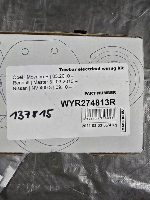 Wiązka haka holowniczego Rnault Master