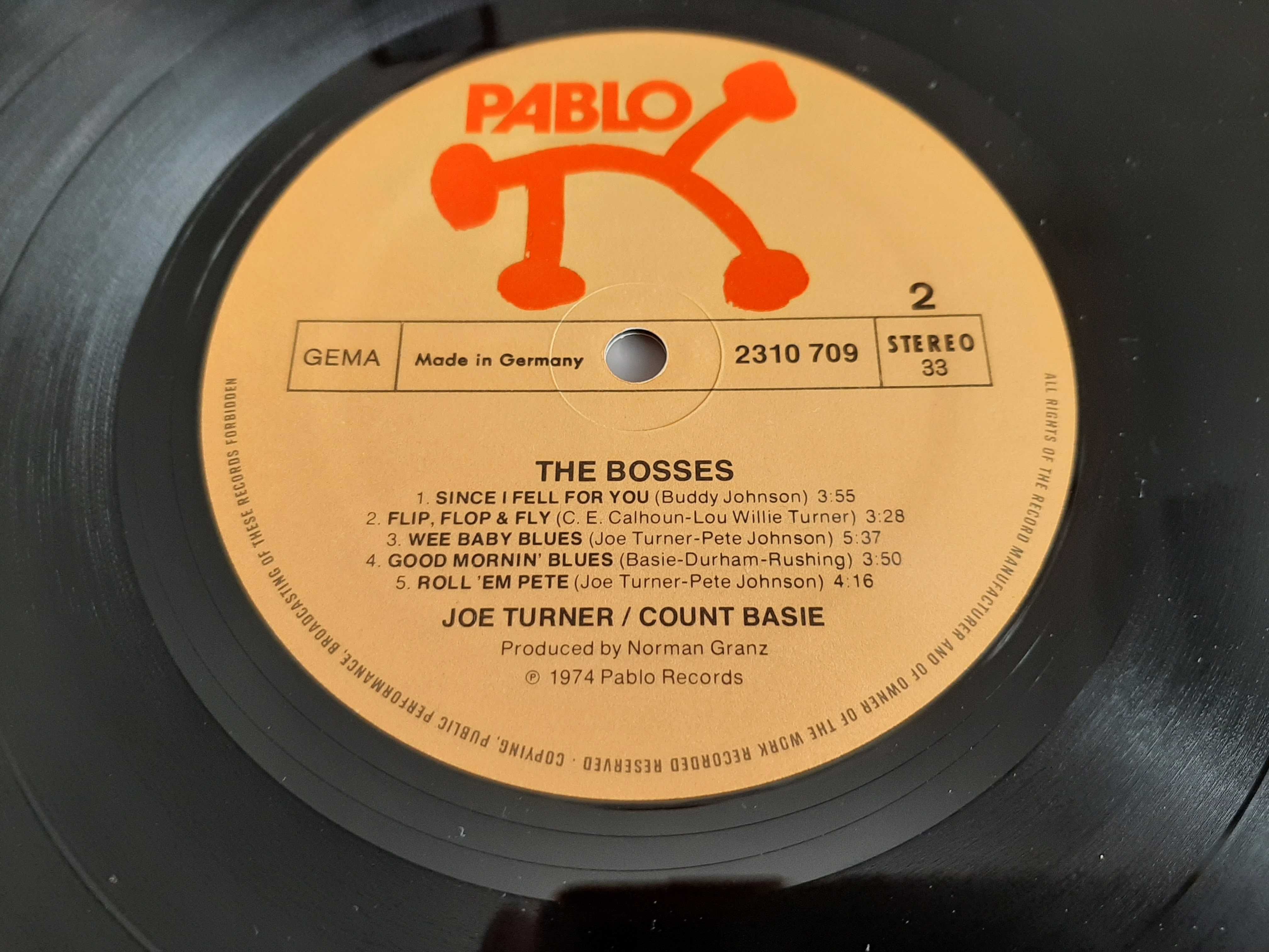 Count Basie/Joe Turner - The Bosses - Germany - Vinil LP JAZZ