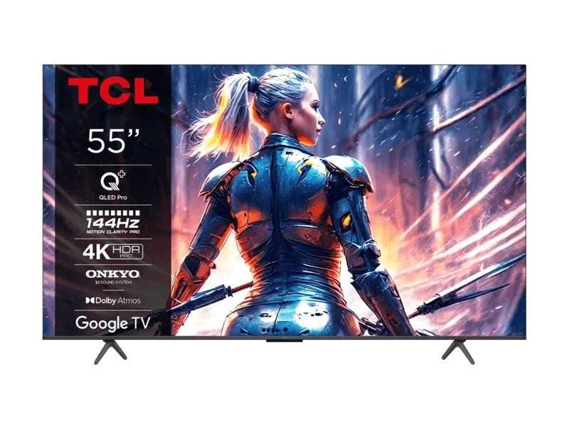 nowy Telewizor QLED TCL 55C72B 55'' 4K HDR Pro 144Hz Google TV ONKYO