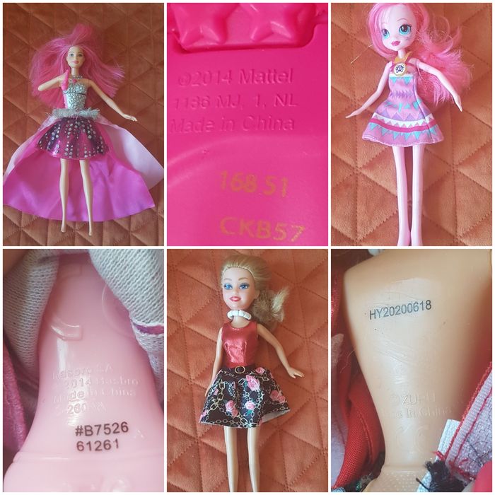 Zestaw 10 zabawek lalek Barbie i innych