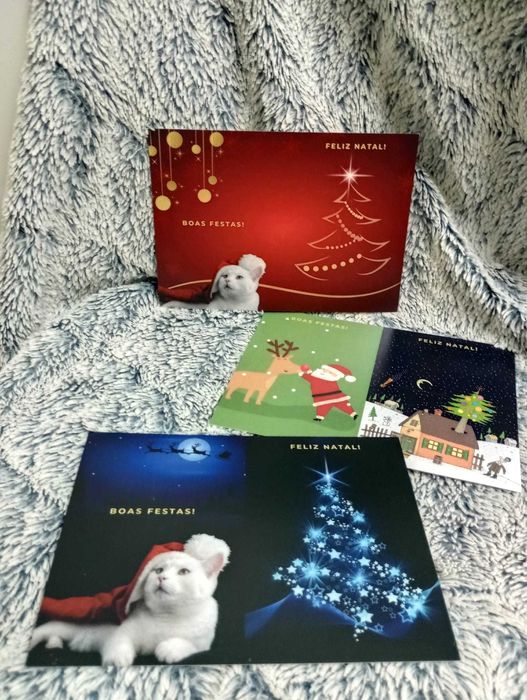 Postais de Natal - 3 designs diferentes