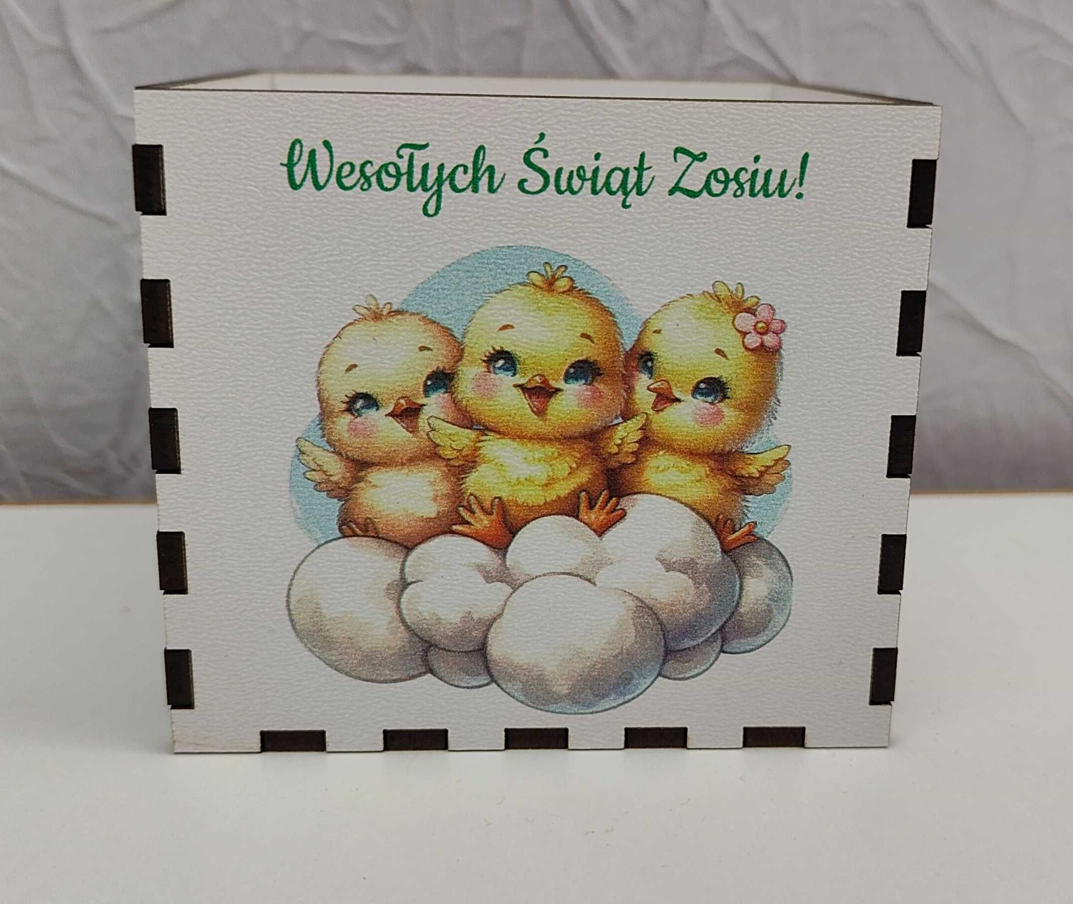 Organizer box pudełko na słodycze kredki przybornik Wielkanoc 12 wz