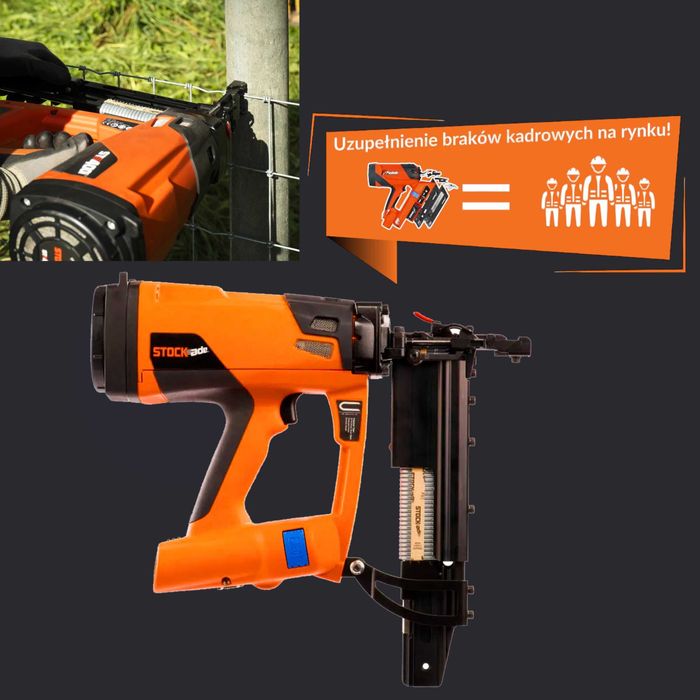 MOCNY bezprzewodowy zszywacz Paslode ST400i do siatki ogrodzeń FV,24H