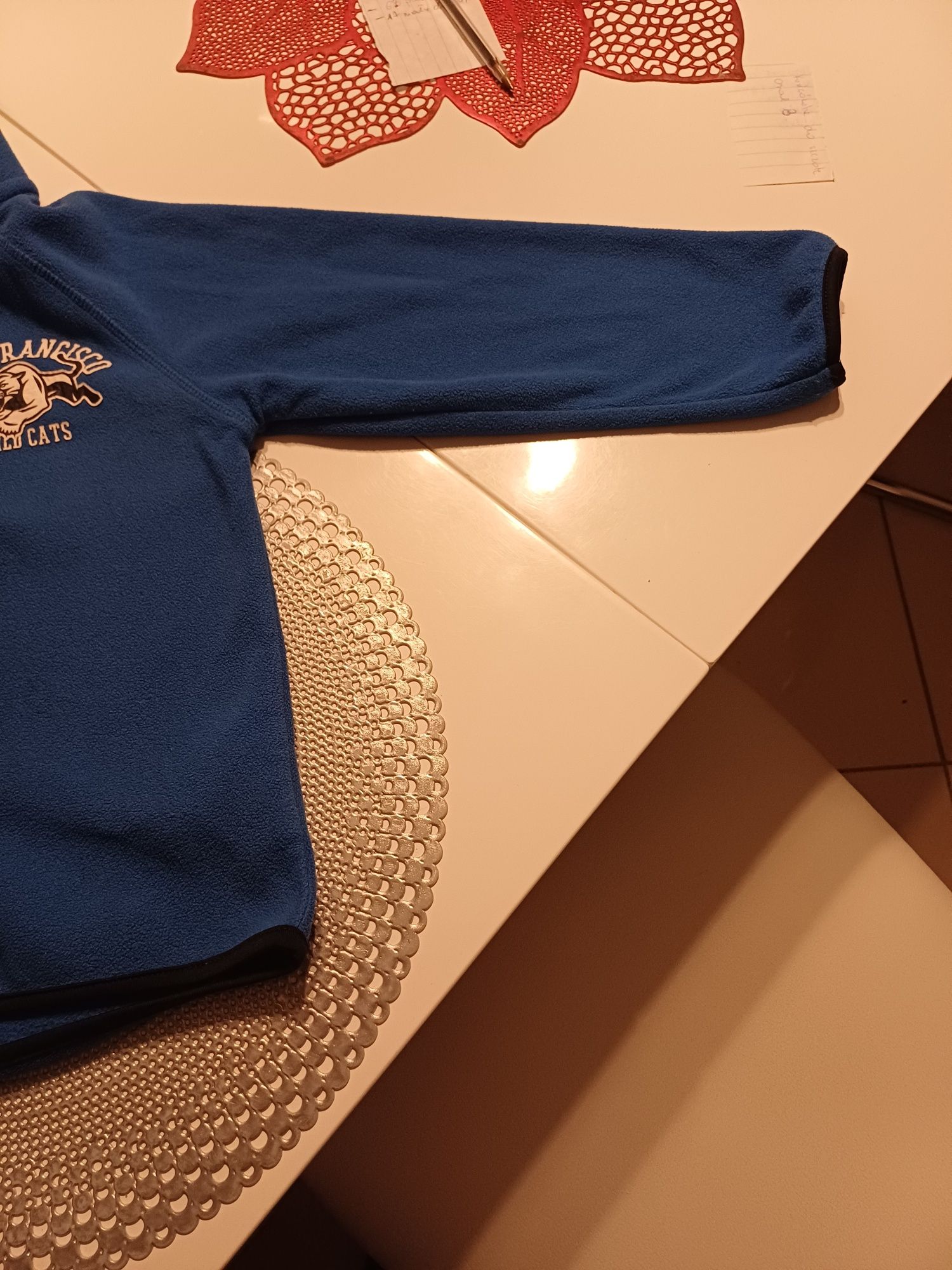 Bluza polar H&M 110,116 niebieska stan bdb
