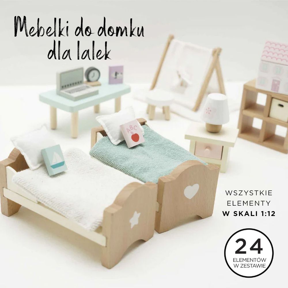 Drewniane mebelki do domku dla lalek pokój Daisylane, Le Toy Van