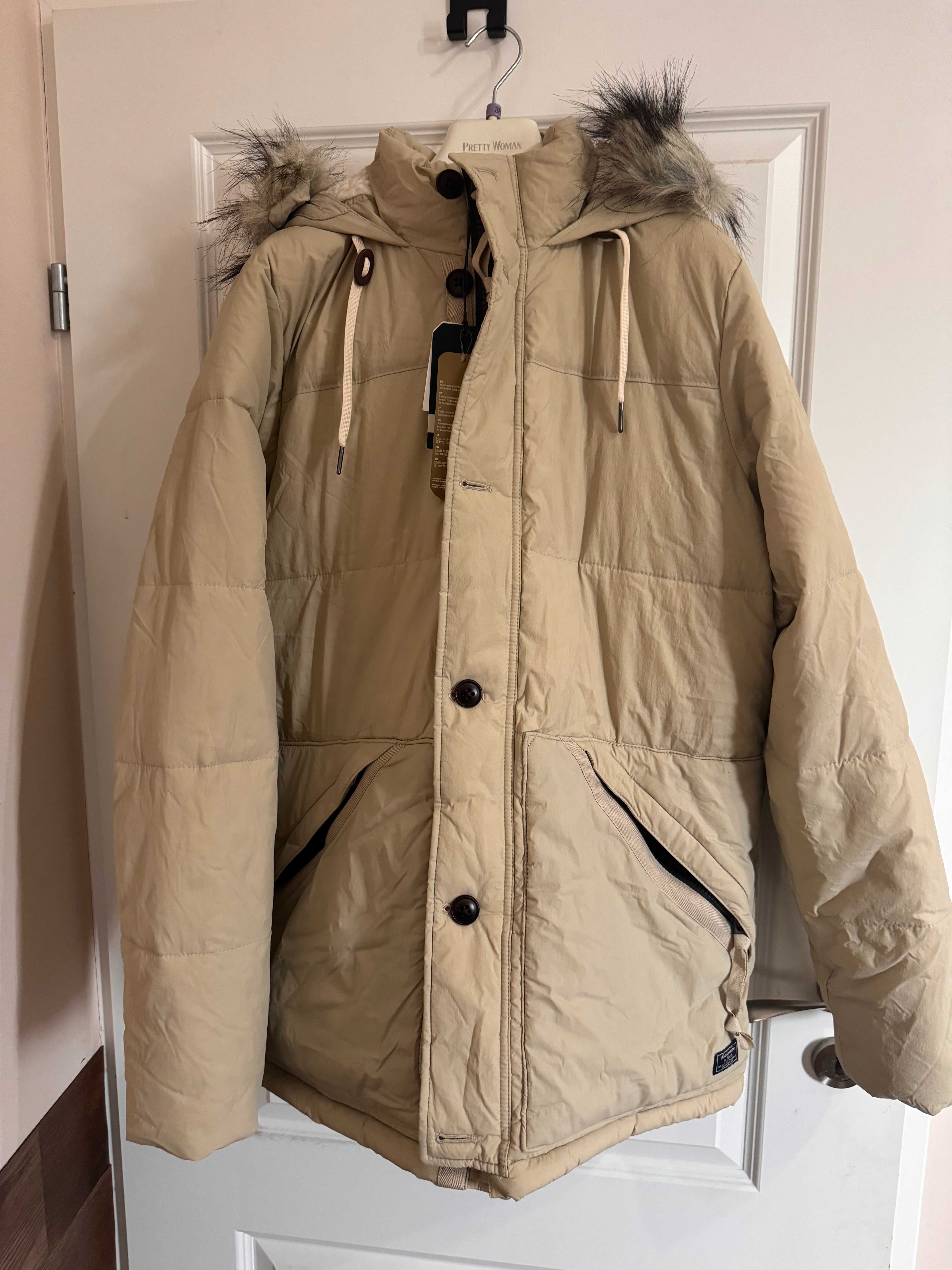 Kurtka zimowa L Parka Abercrombie & Fitch Ultra Sherpa Puffer NOWA