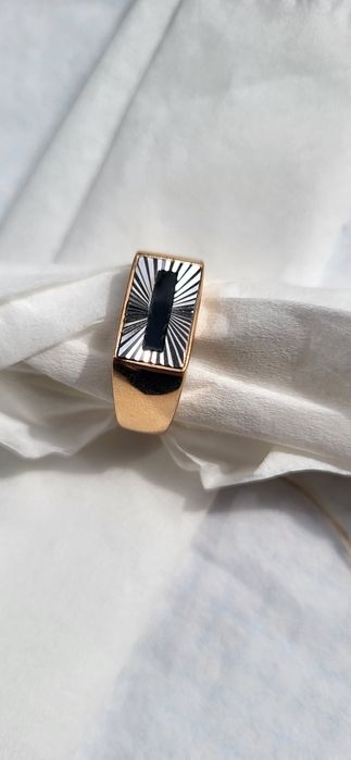 Нова, золота чоловіча печатка 585 проба, вага 5.43гр, (арт - 620001)