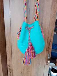 Torba wayuu mochila hand made worek kolorowy etno Boho ozdobn etniczna