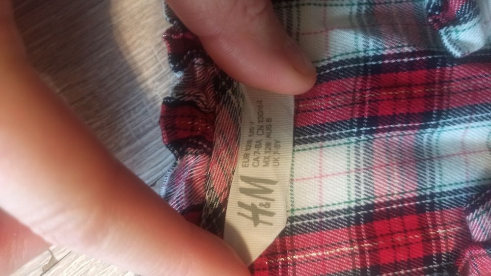 Koszula w kratkę dla dziewczynki 134 h&m