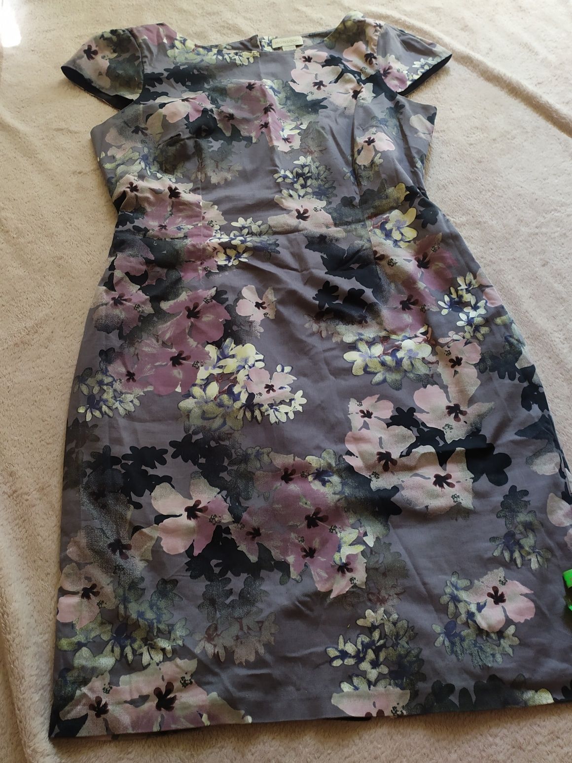 Платье женское с цветочным принтом, размер 52