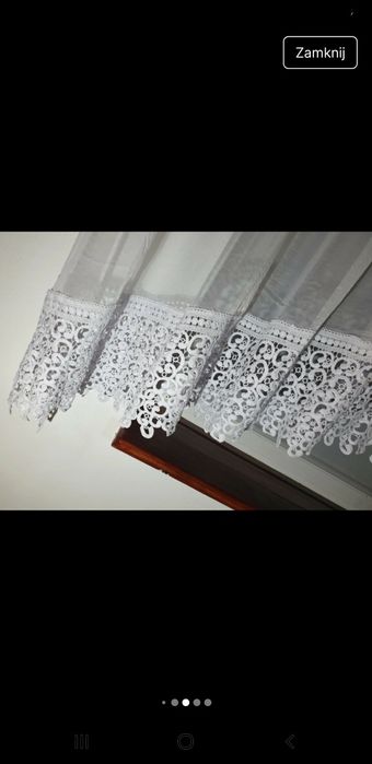 Firanka łuk woal z gipiurą biała 180x400cm