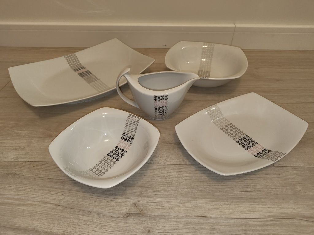 Zestaw do przekąsek / sałatek, 5 elementów, Porcelana Ćmielów