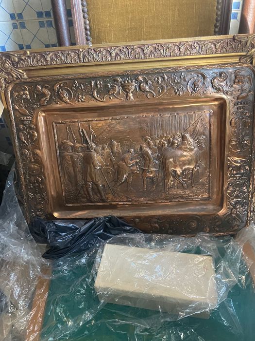 Quadro em cobre com tema desconhecido