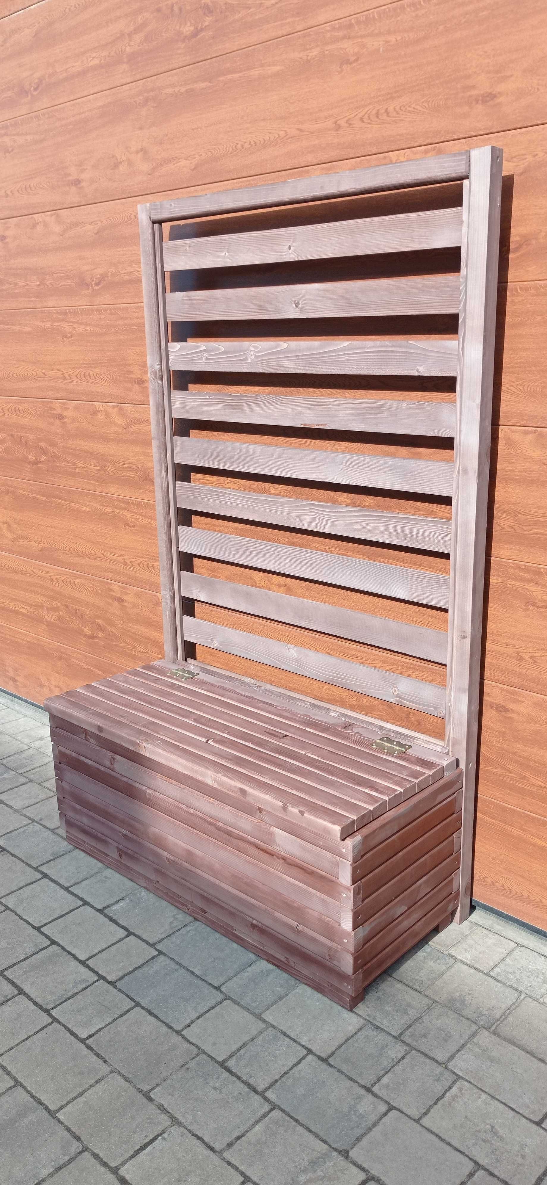 Skrzynia Ogrodowa Kufer Pojemnik Drewniany Pergola Przesłona Parawan