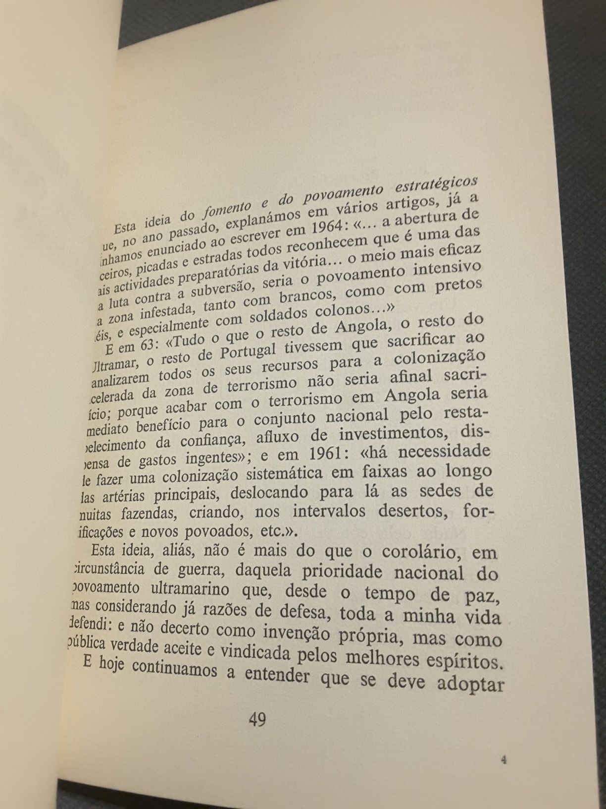 Salazar Sem Máscaras / Pequito Rebelo: Fomento e Povoamento Angola