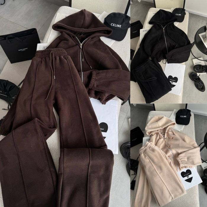 Женский теплый костюм флис 42-52 черный,шоколад Жіночий костюм теплий