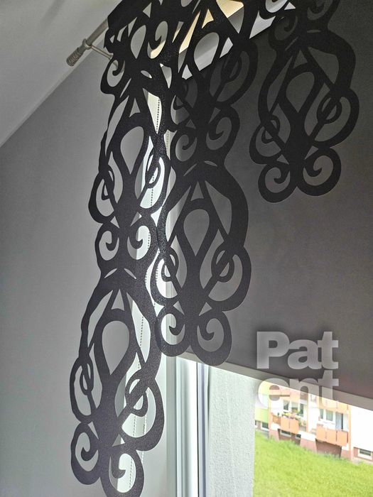 Firana panele ekranowe 60x100 cm żakardowe 2 sztuki na okno czarne
