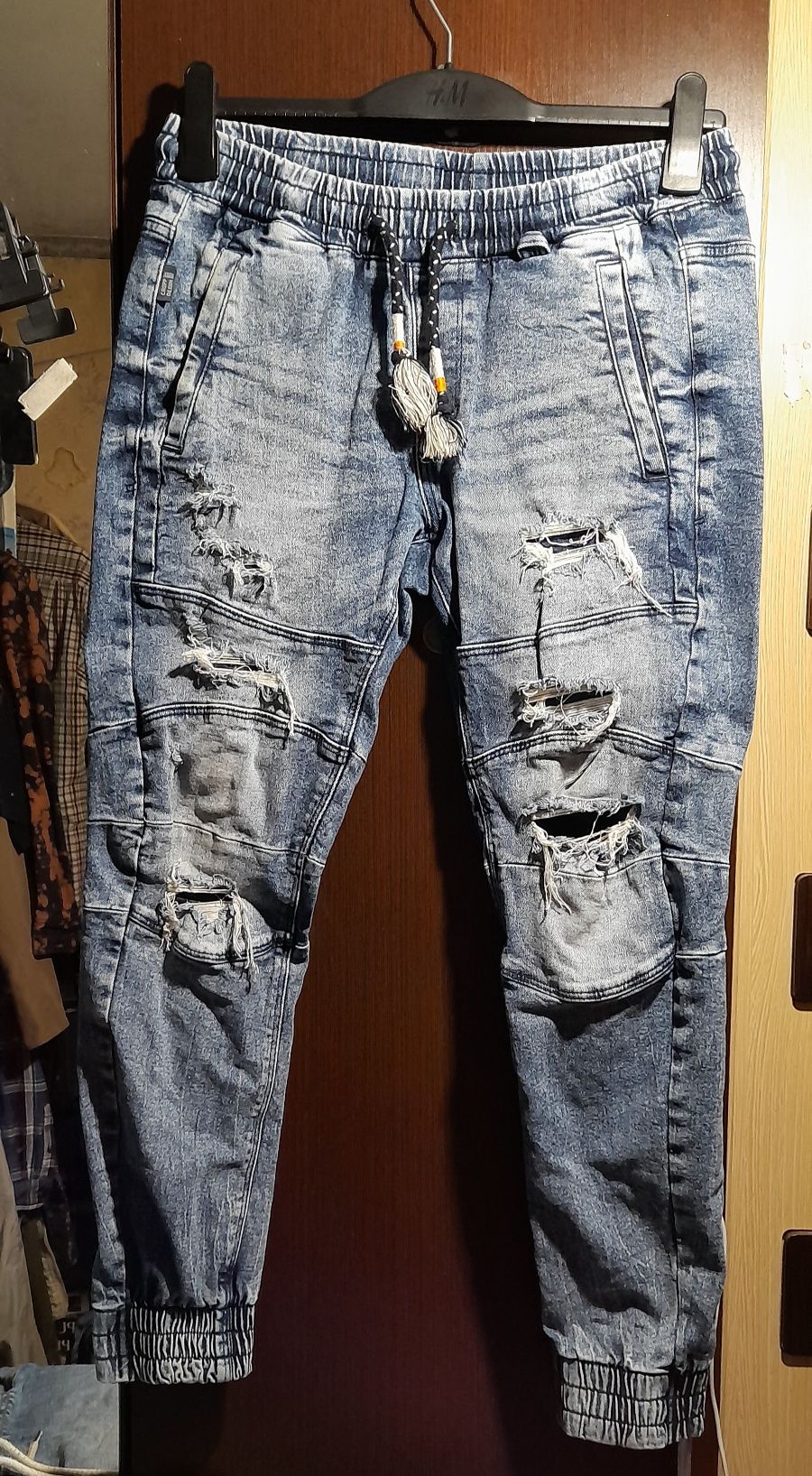 CROPP DENIM INDUSTRY. W28L30. Мужские Джинсы джоггеры на резинке.