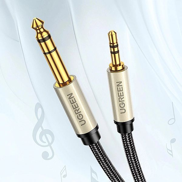 Kabel Ugreen Av127, 10630 audio Trs mini jack 3,5mm / jack 6,35mm 5m -