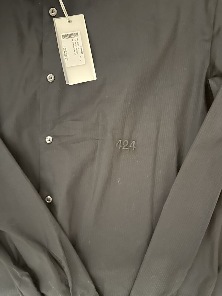 Сорочка 424 basic black shirt L розмір оригінал