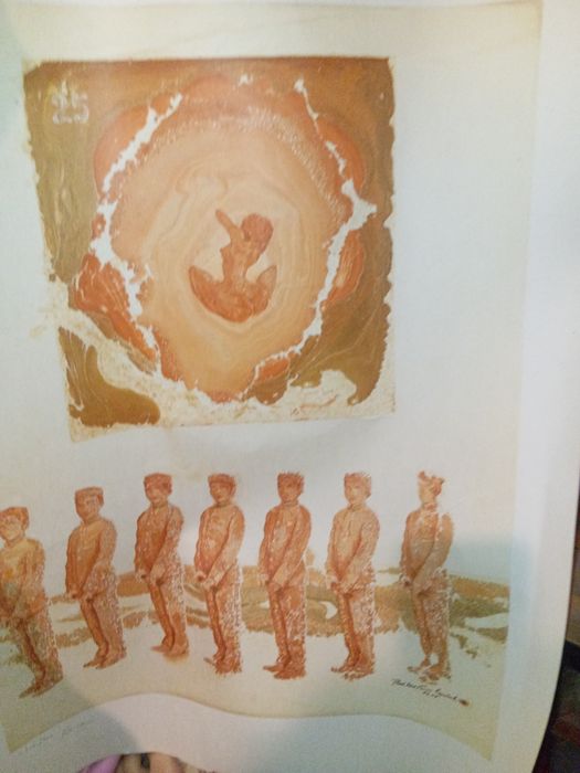 Desenho em papel assinado