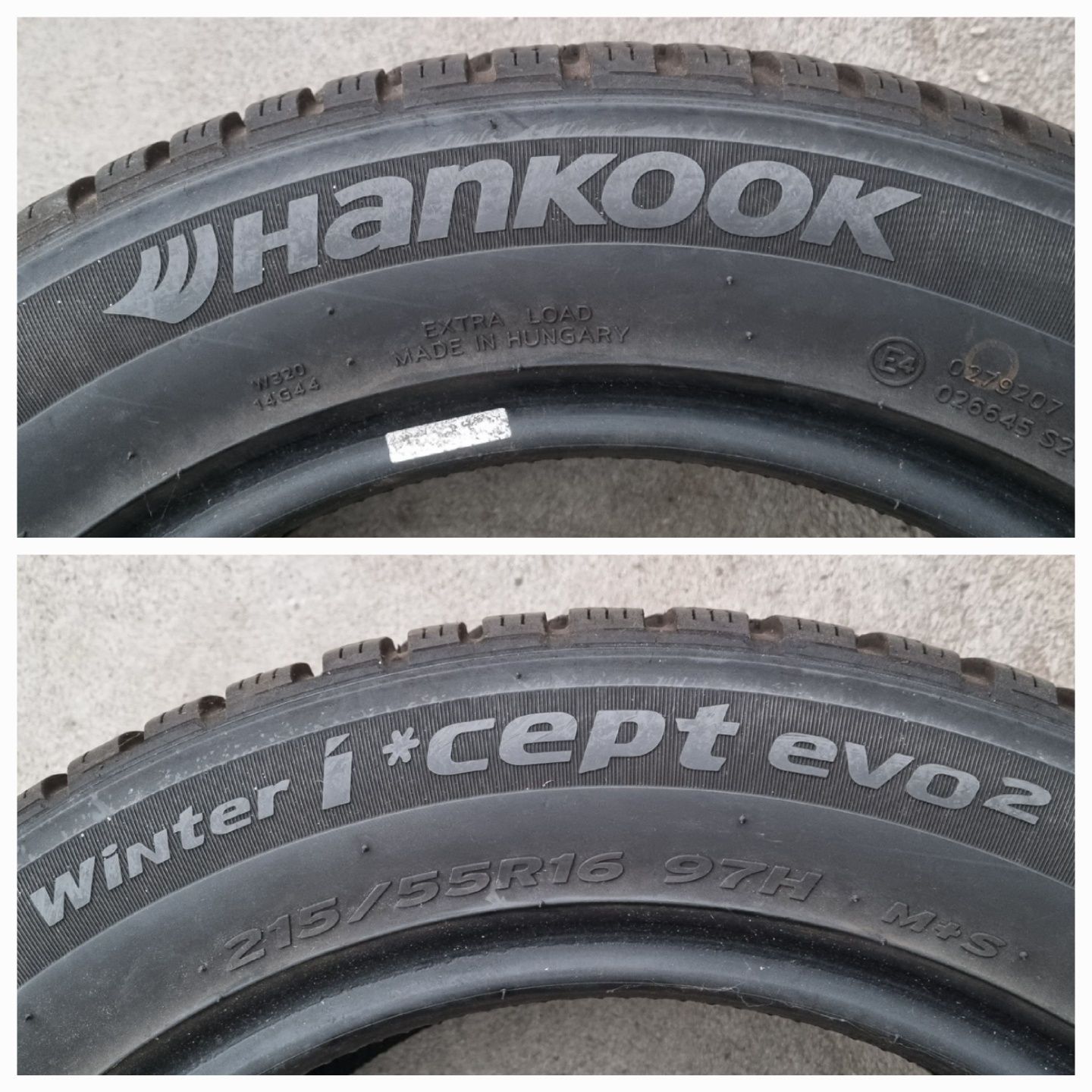 Opona używana 1szt. 215/55/16 Hankook Winter Icept Evo2