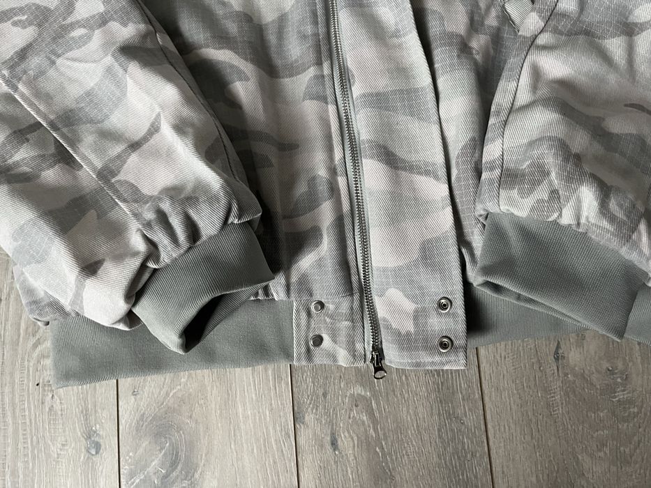 Бомбер сірий камуфляж з мехом opium archive MA1 аляска куртка курточка