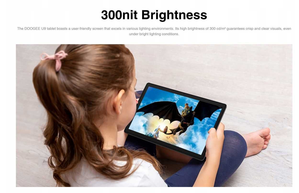 Tablet DOOGEE U9 10.1”IPS 7GB+64GB 5060mAh BT5.0/WiFi6/1TB/TYPE-C