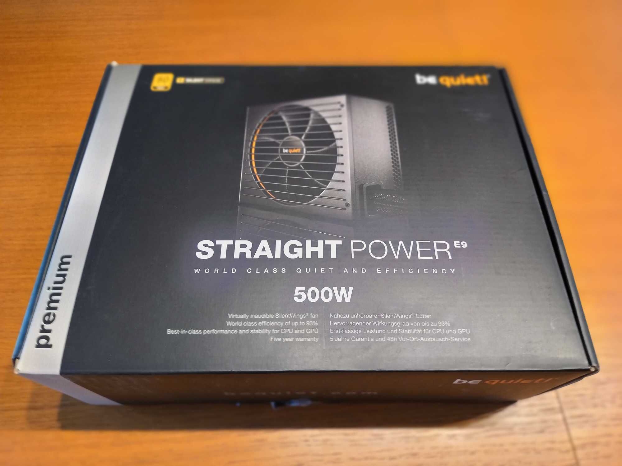Zasilacz komputerowy	be quiet! STRAIGHT POWER E9 500W 500 W 80+ Gold