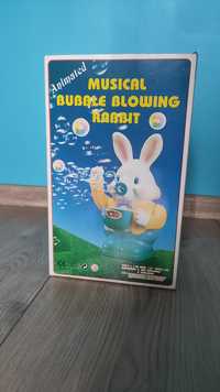 Stara maszyna bańki Musical bubble blowing rabbit(vintage)