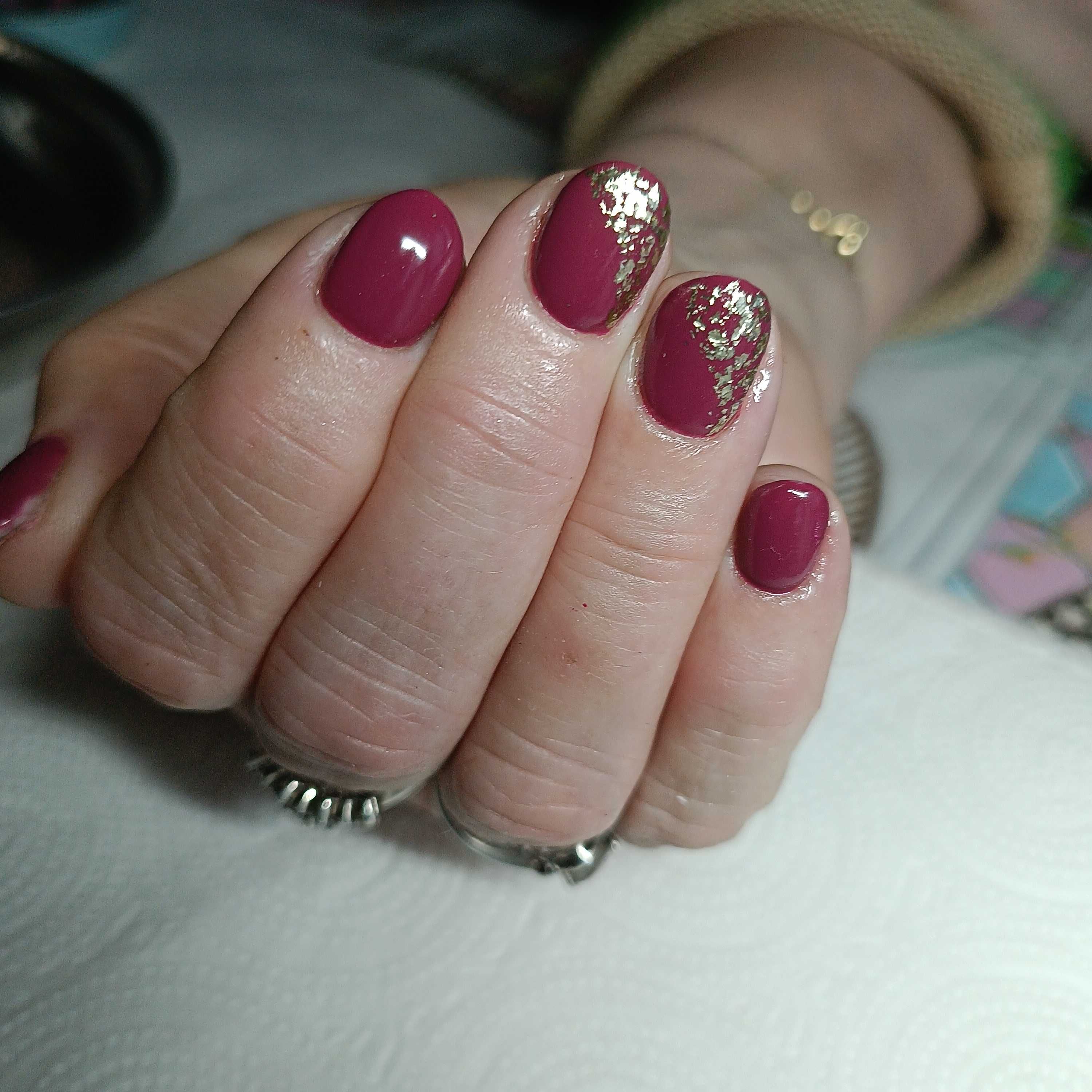 Manicure hybrydowy , żelowy , pedicure wiosenny