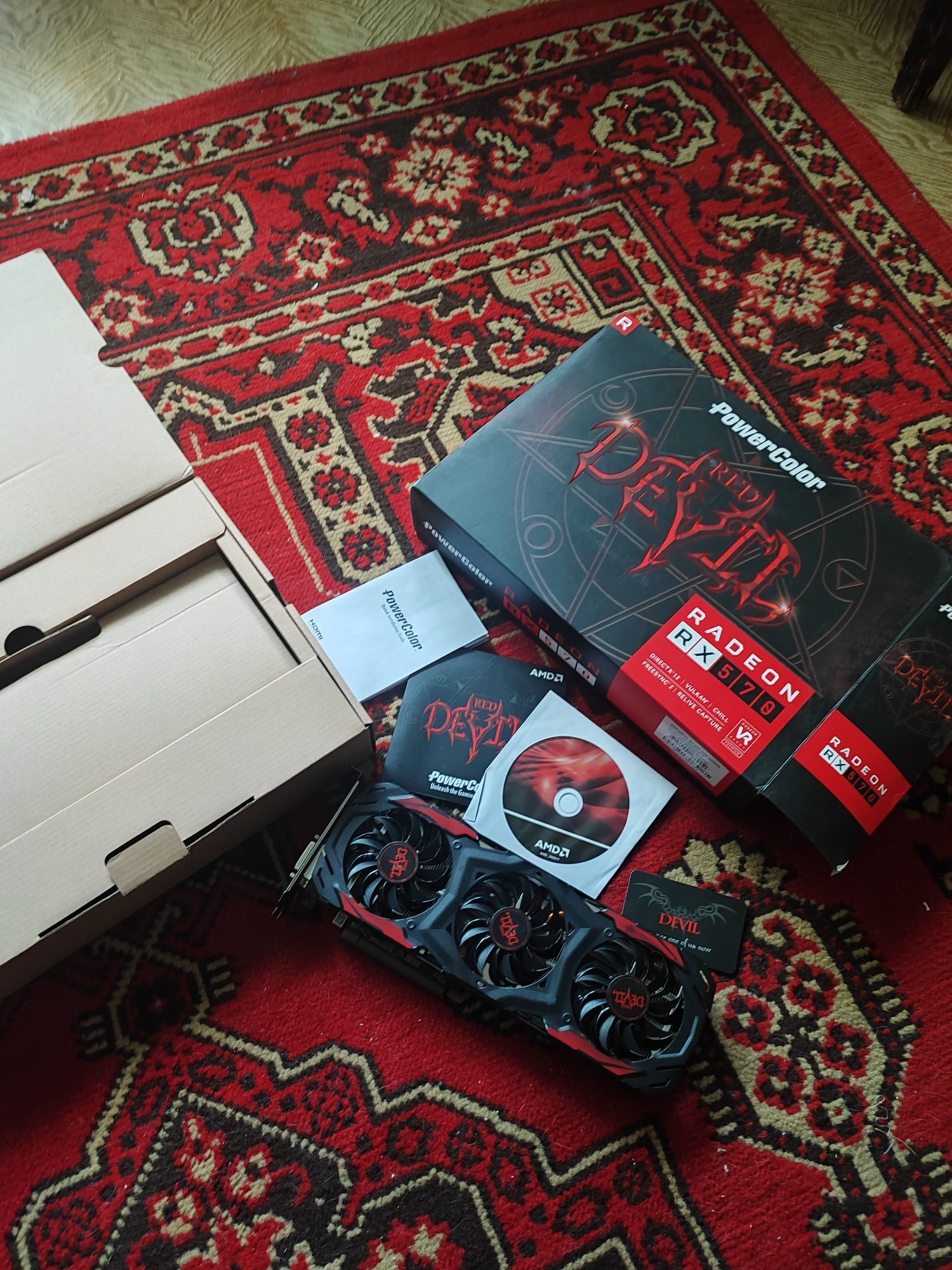 Видеокарта Radeon Rx 570 power color 4gb