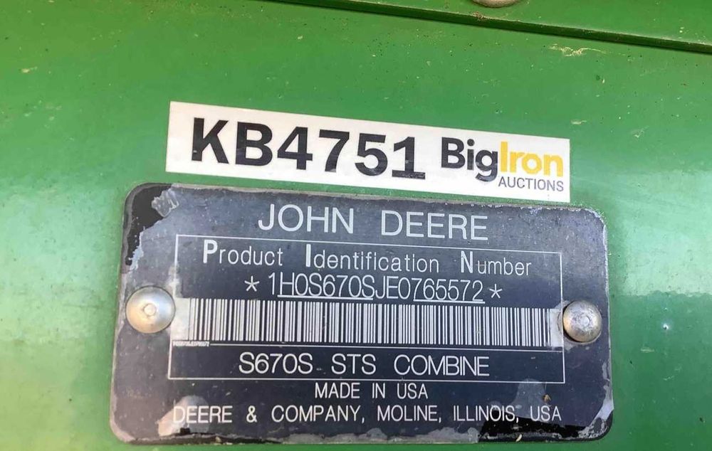 Комбайн John Deere s670