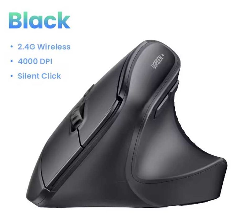 UGREEN Vertical Wireless Mouse M571 2.4G - безшумна вертикальна мишка