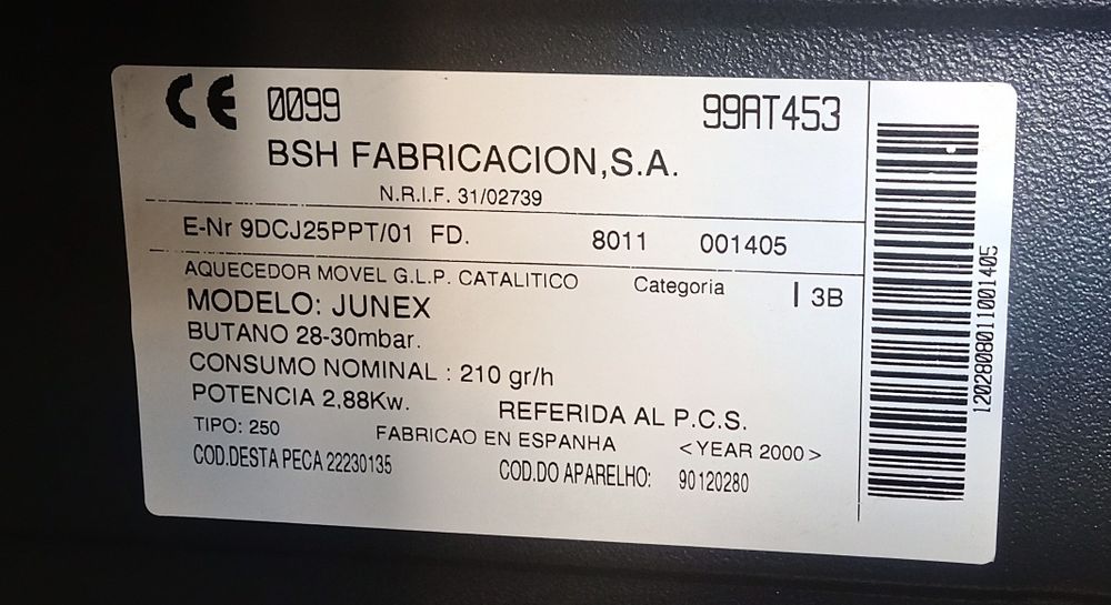 Aquecedor a gás Junex