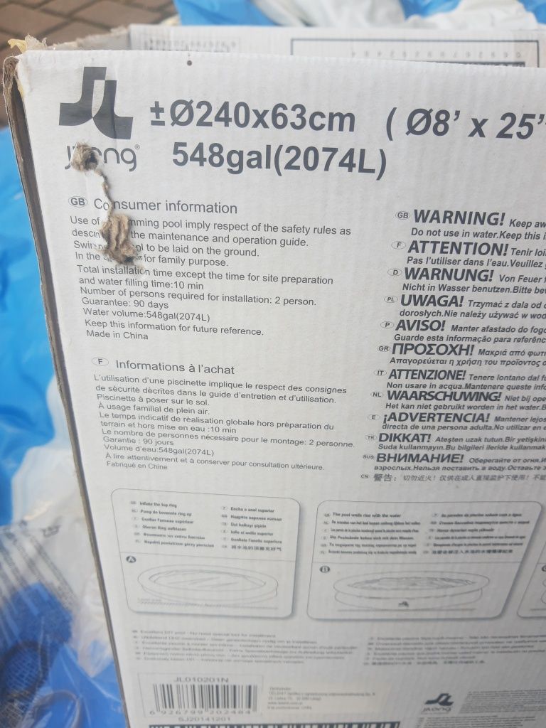Basen ogrodowy plus dwie pompy,plywak