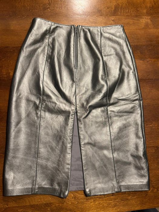 Komplet kurtka i spódnica skóra naturalna