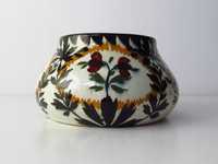 1900r ceramiczny secesyjny malowany wazon