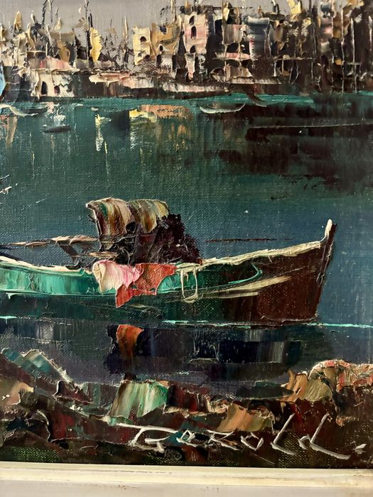 Niesamowity sygnowany Obraz olejny na płótnie Wenecja Gerold Eggert