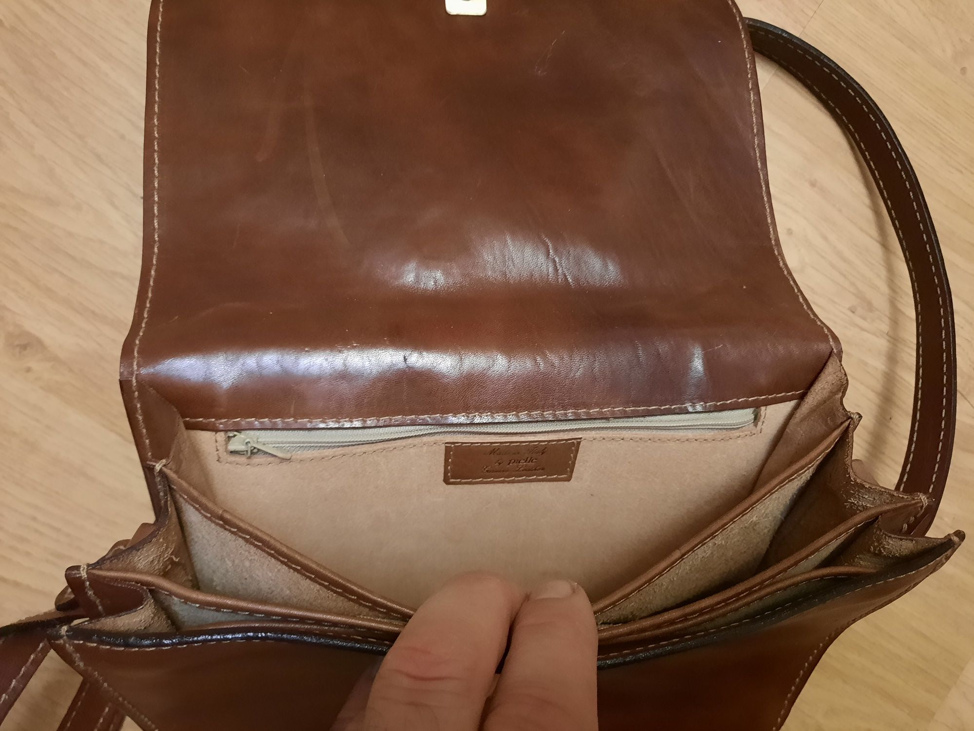 Мужская новая кожаная сумка - планшет by pielle.