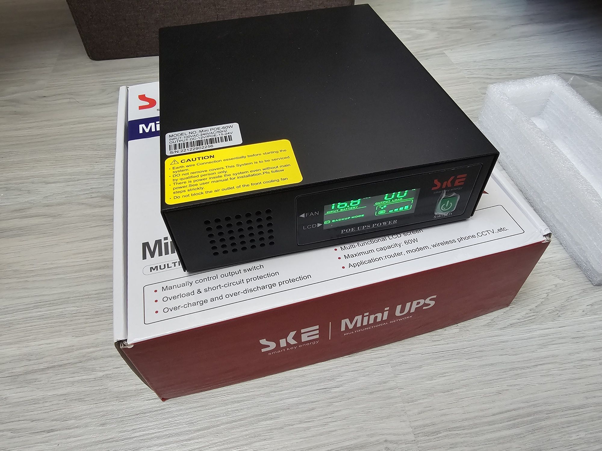 U-tex Mini UPS POE-60W 17 600 mAh Джерело Безперебійного Живлення