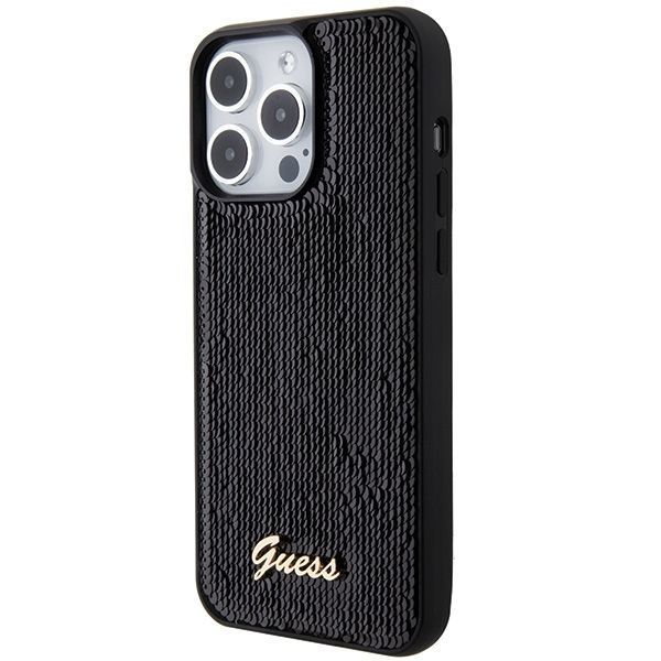 Etui Guess Sequin Script Metal do iPhone 15 Pro 6.1"