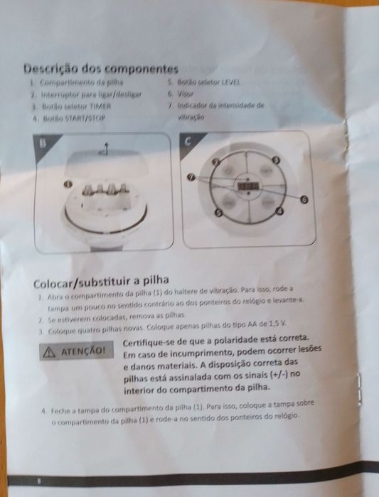 Haltere electrónico vibratório