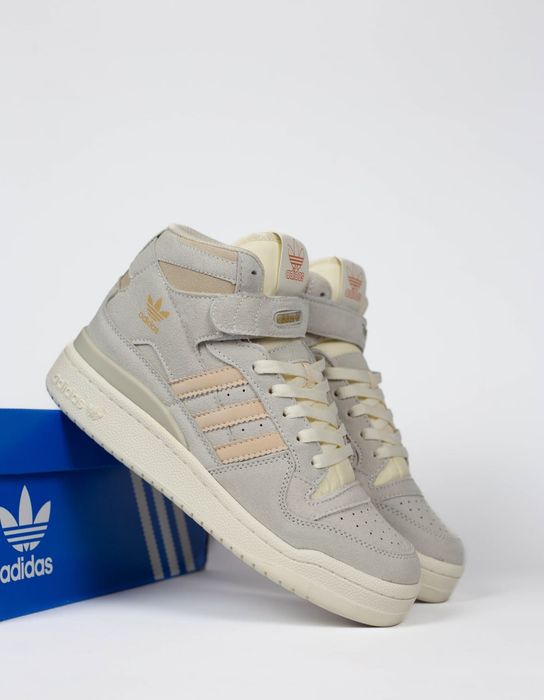 Жіночі кросівки високі Adidas Forum 84 high Gray