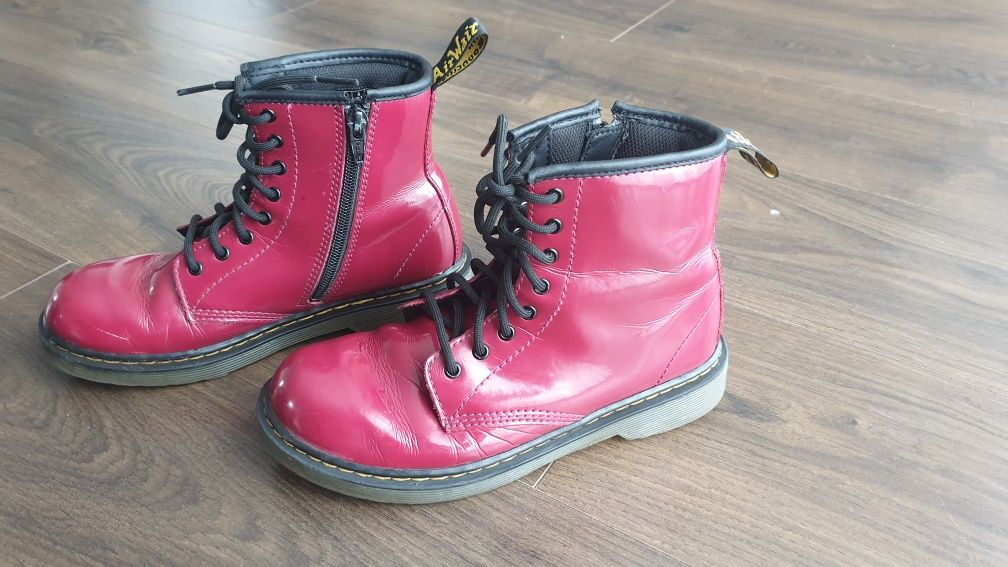 Dr. Martens 1460 J 36 bordowe trzewiki buty martensy