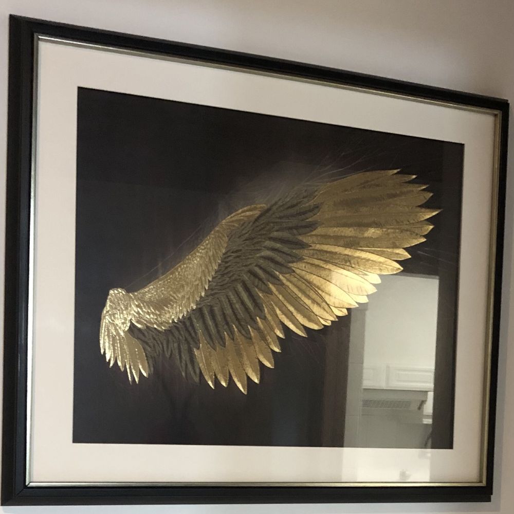 Vendo quadro em moldura de madeira e vidro 50x60