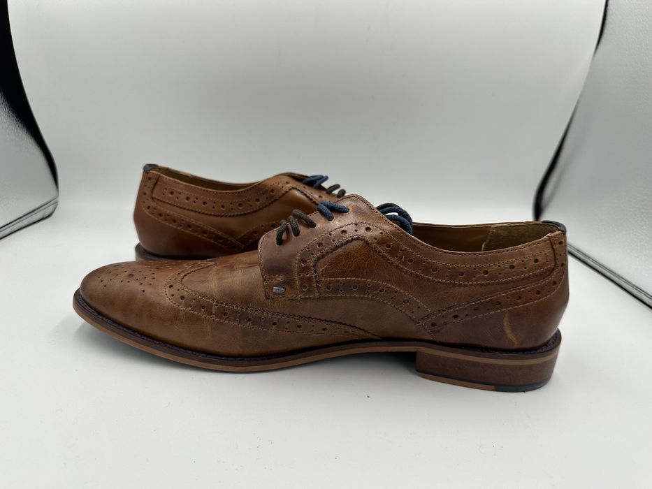 Półbuty męskie wizytowe River Island 43 skóra naturalna