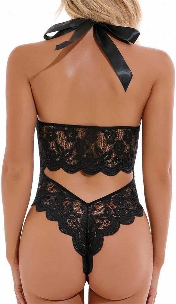 Nowa bielizna jednoczęściowa / koronkowa / body / czarna "S" !2298!