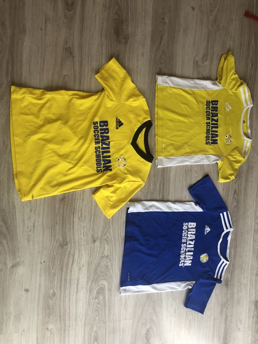 3x koszulka Brazilian Soccer Schools 128,140, adidas