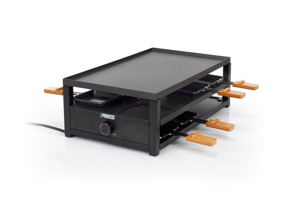 Princess Black Steel Raclette Zestaw do grillowania przy stole